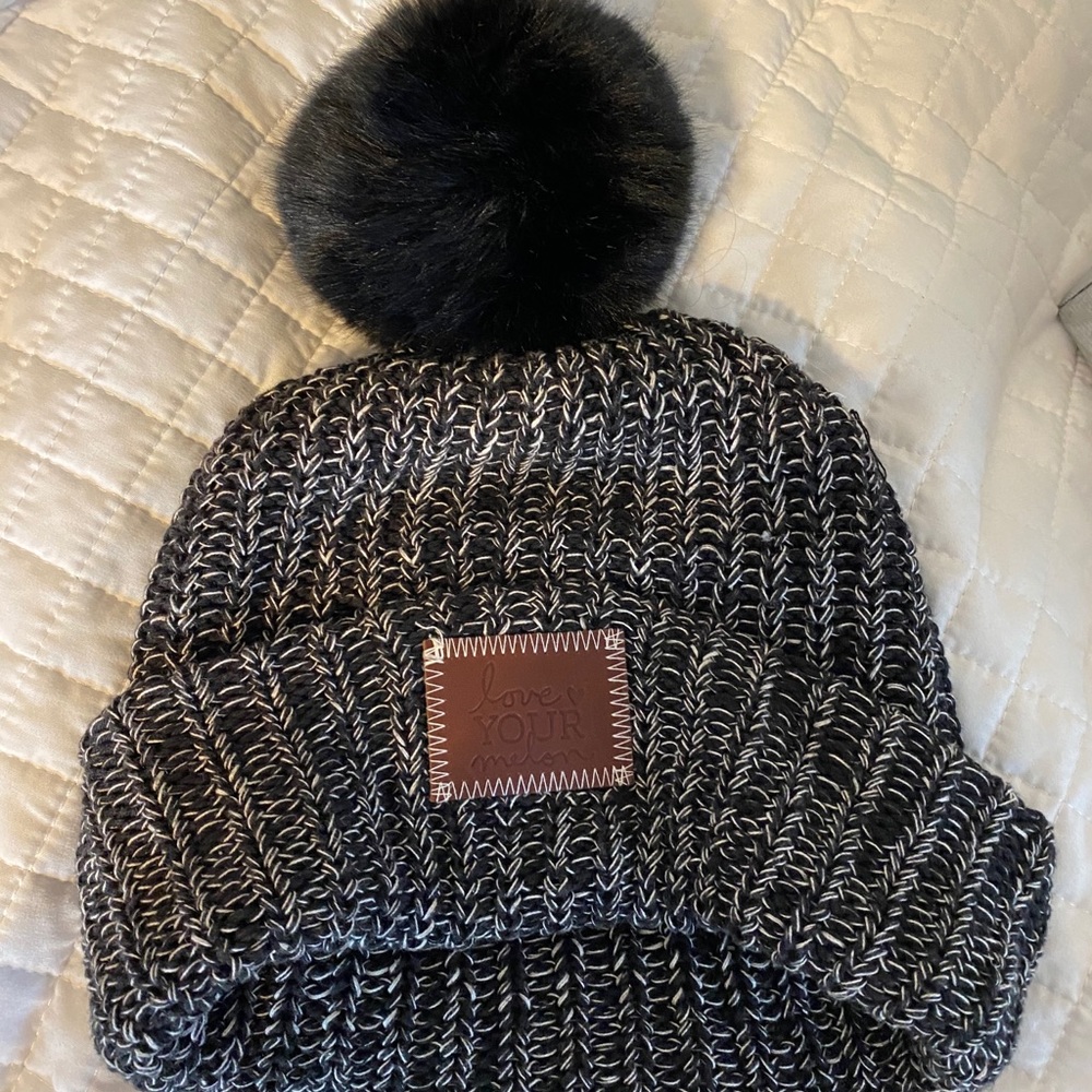 Love your melon Pom beanie
